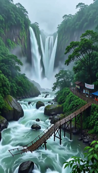 木の根でできた橋