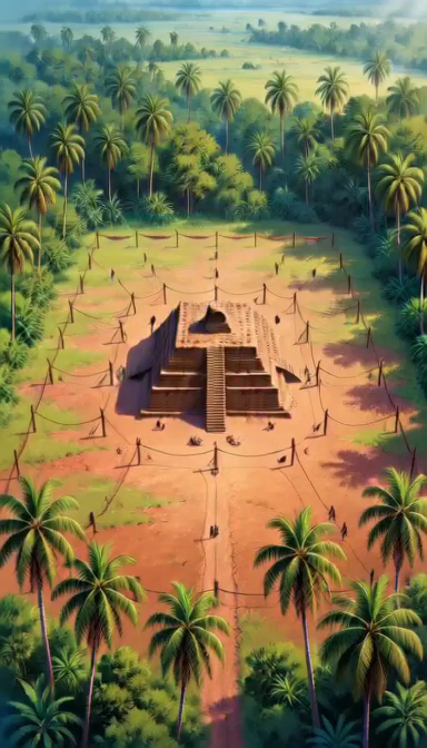 水路で運ばれた石の寺院