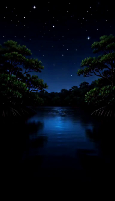 夜に光る湾