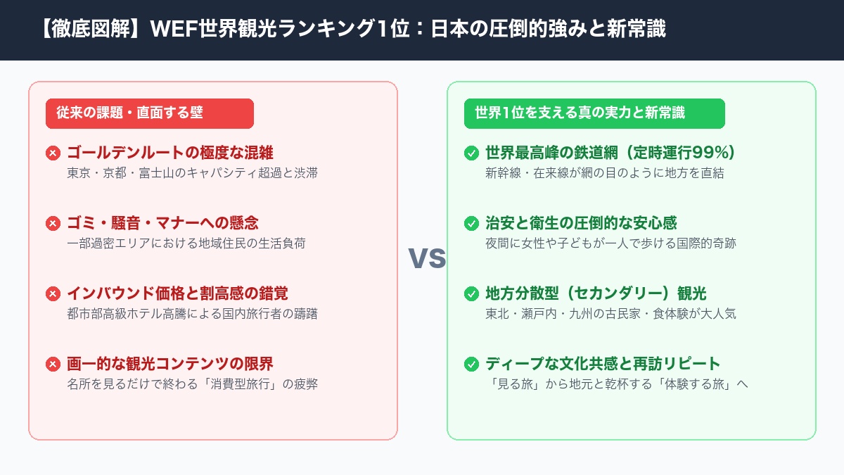 【徹底図解】WEF世界観光ランキング1位:日本の圧倒的強みと新常識